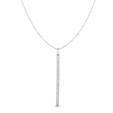 14K Gold .25Ct Diamond Bar Necklace